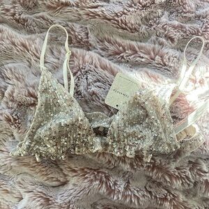 Never worn Free People sequin bralette